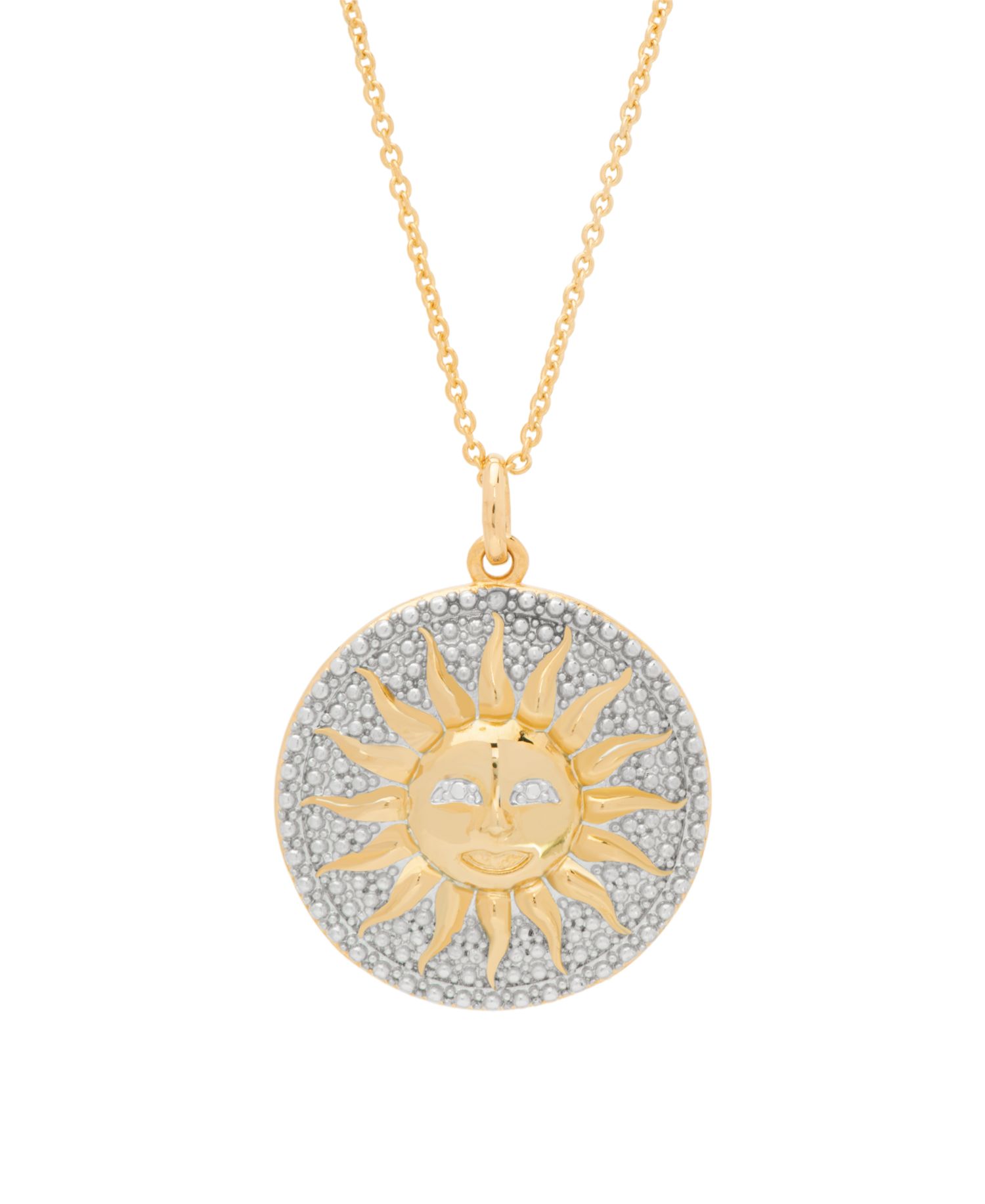 Women's Diamond Accent Sun Pendant Necklace