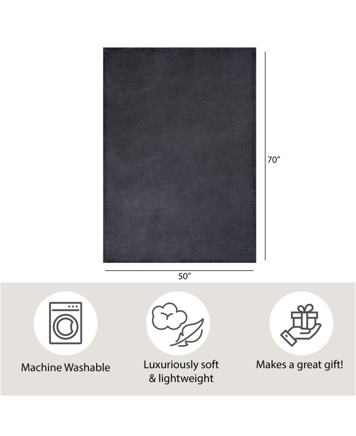 French Connection Plush Oversized Throw, 50