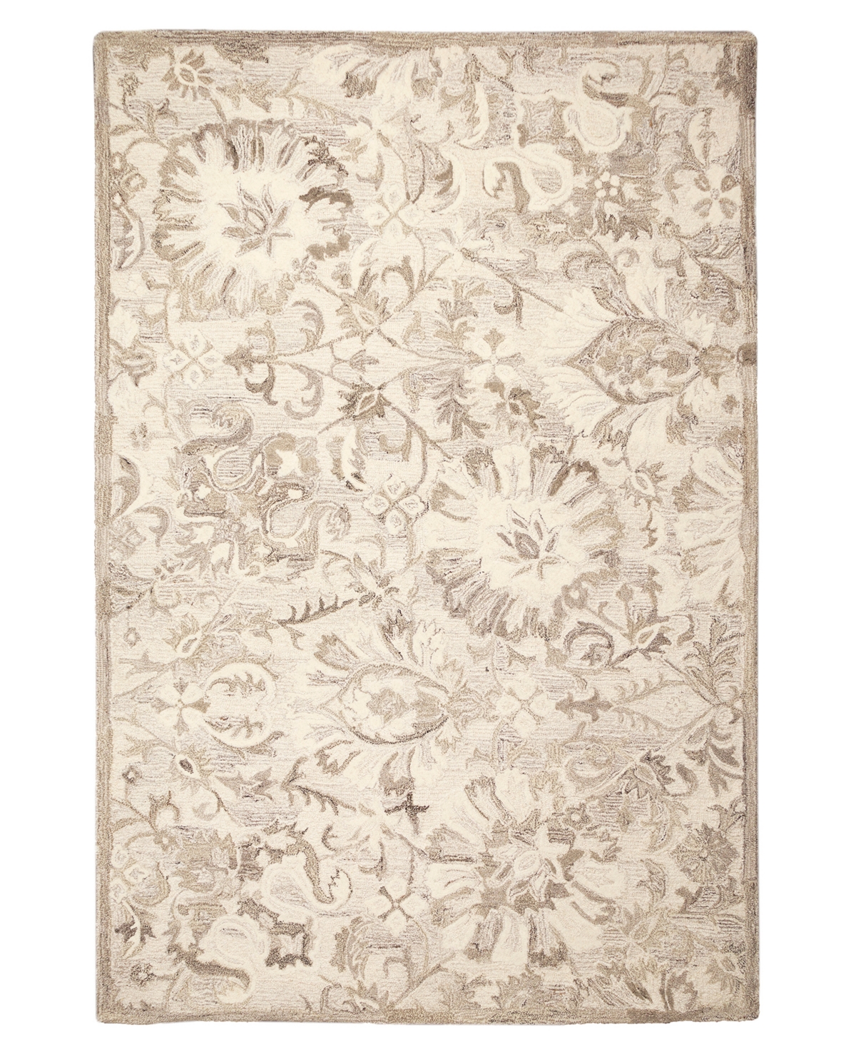 Liora Manne Hana Flora 5' X 7'6" Area Rug In Tan/beige