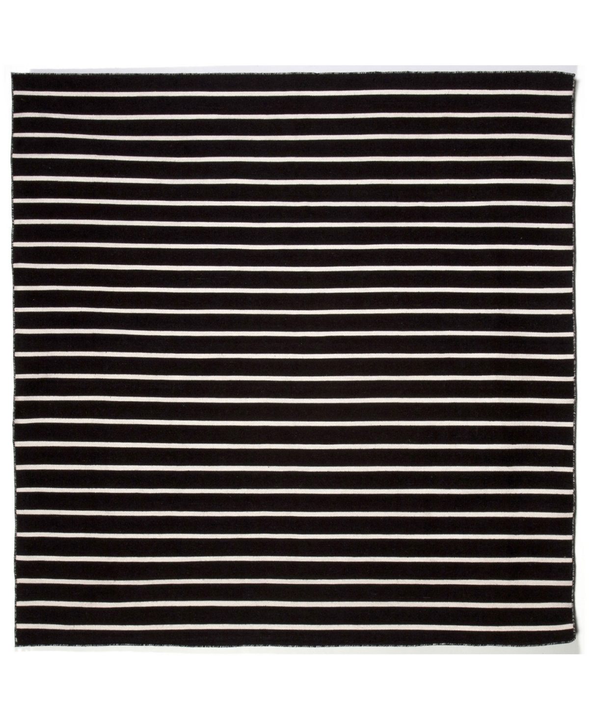 Liora Manne' Sorrento Pinstripe 8' x 8' Square Outdoor Area Rug - Black