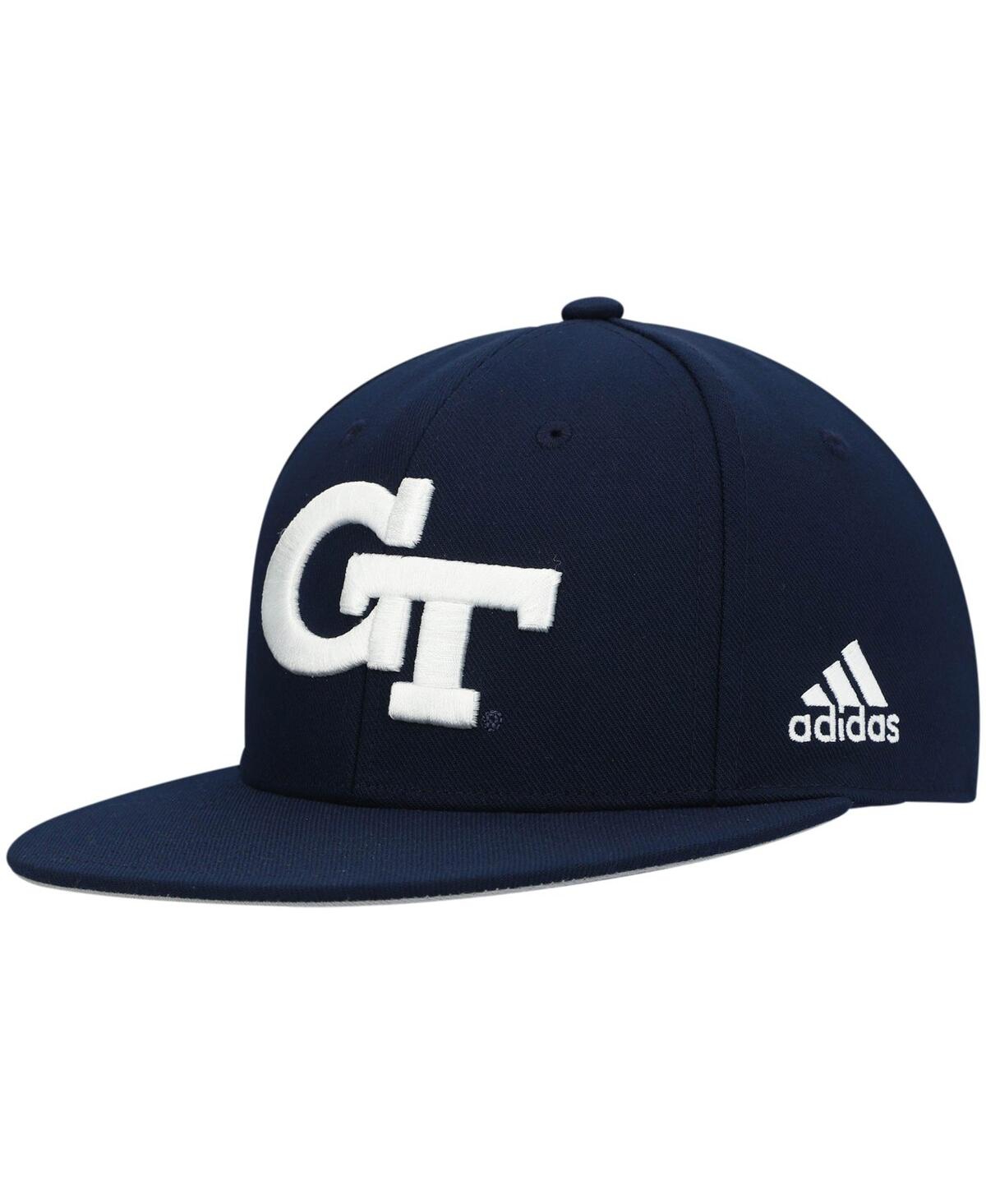 Shop Adidas Originals Men's Adidas Navy Georgia Tech Yellow Jackets Logo On-field Baseball Fitted Hat