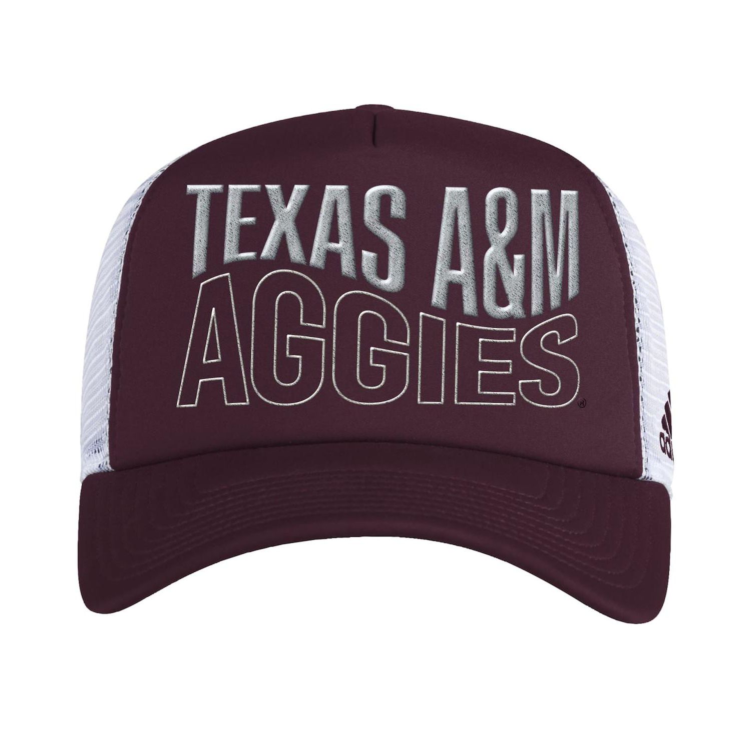 Men's Maroon and White Texas A&M Aggies Wave Foam Trucker Snapback Hat