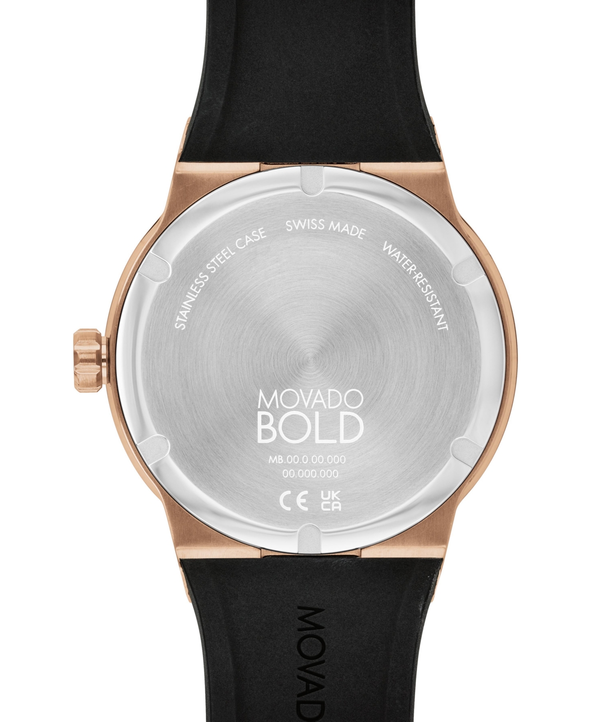 Shop Movado Men's Swiss Fusion Bold Black Silicone Strap Watch 42mm In Bronze