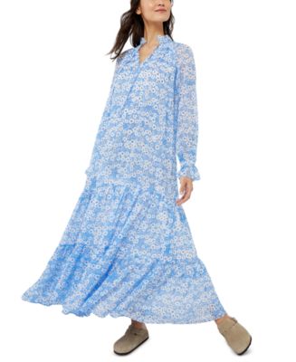 A Pea in the Pod Floral Crinkle Chiffon Maxi Maternity Dress - Macy's