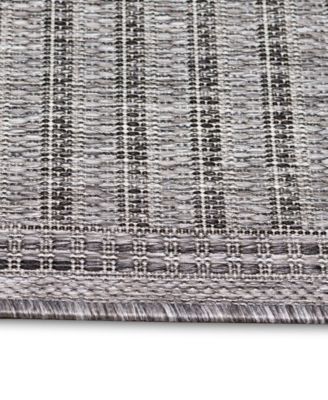 Malibu Simple Border 7'10" x 9'10" Outdoor Area Rug