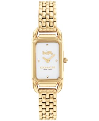 COACH Women s Cadie Gold tone Bracelet Watch 17.5mmX28.5mm Macy s