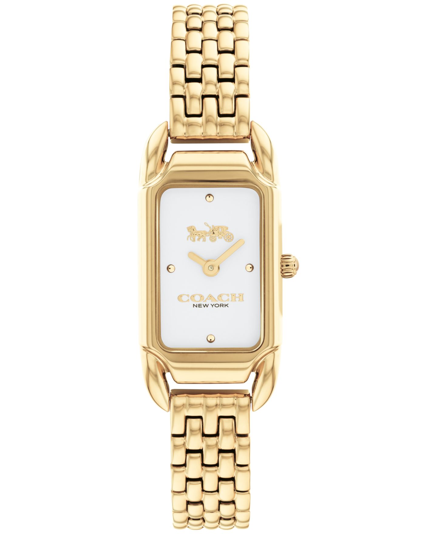 Женские часы COACH Cadie Gold-tone Bracelet Watch 17.5mmX28.5mm, цвет: Золотой — фото 1