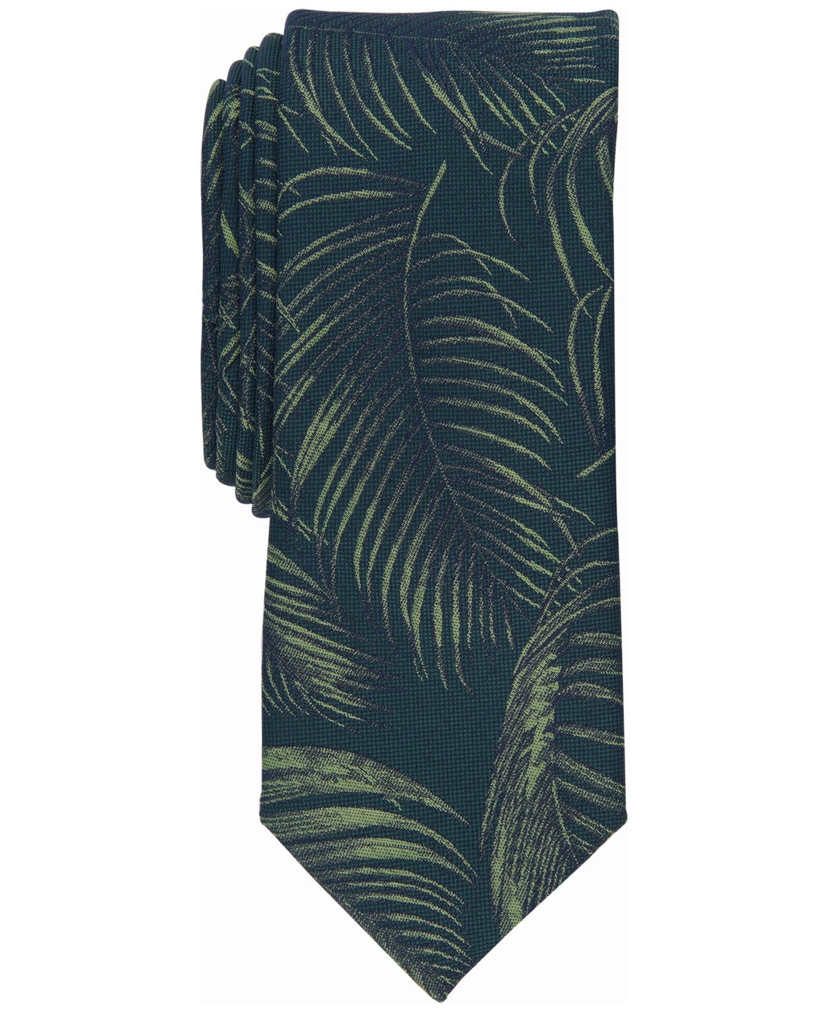Bar Iii Men's Hartley Fern Leaf Skinny Tie, Created For Macy's In Navy ...