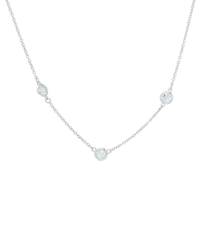 Macy's blue discount topaz necklace