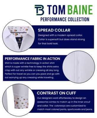 Men's Slim Fit Pride Performance Novelty Button Down Dress Shirt