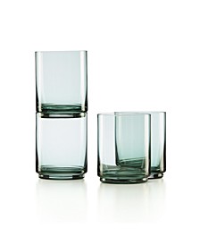 Tuscany Classics Stackable Tall Glasses Set, 4 Piece