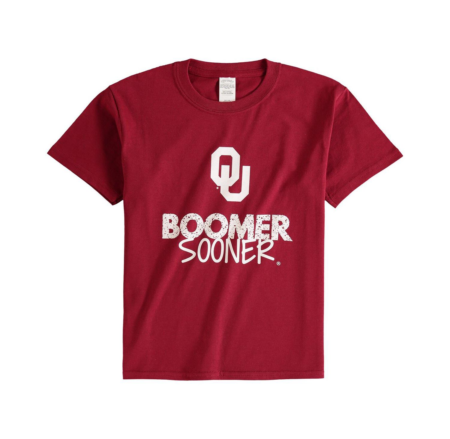 Big Boys Crimson Oklahoma Sooners Crew Neck T-shirt