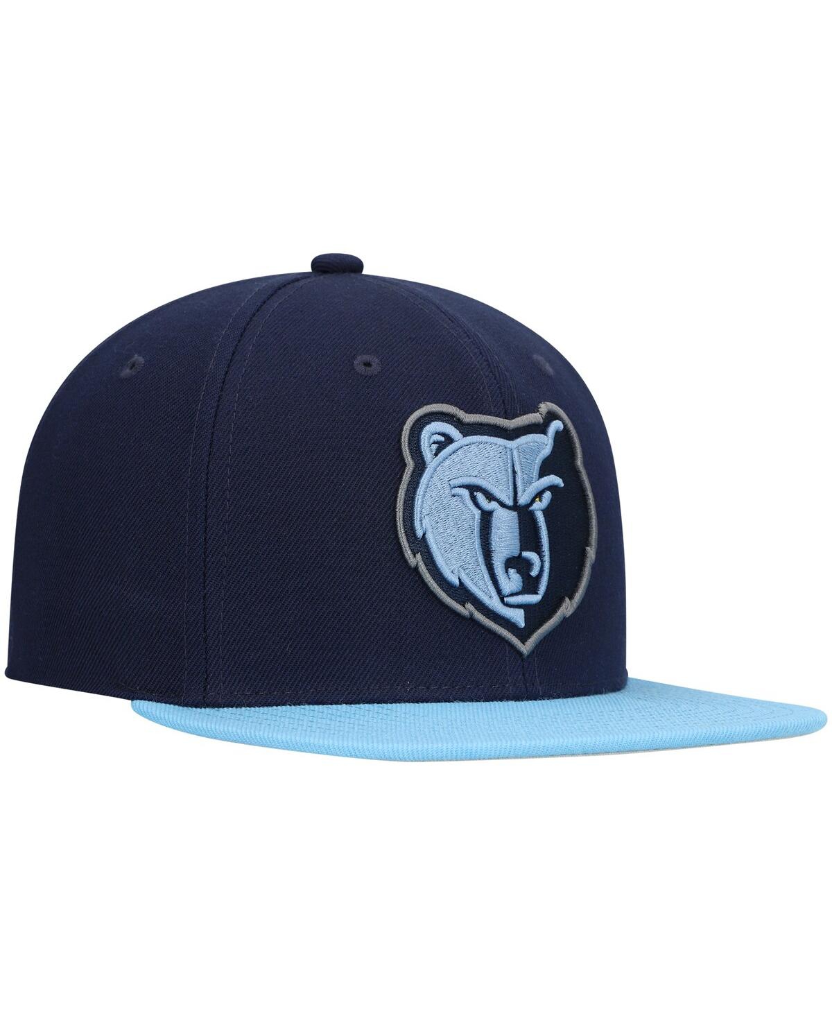 Mitchell & Ness Men's  Navy, Light Blue Memphis Grizzlies Team Two-tone 2.0 Snapback Hat In Navy,light Blue
