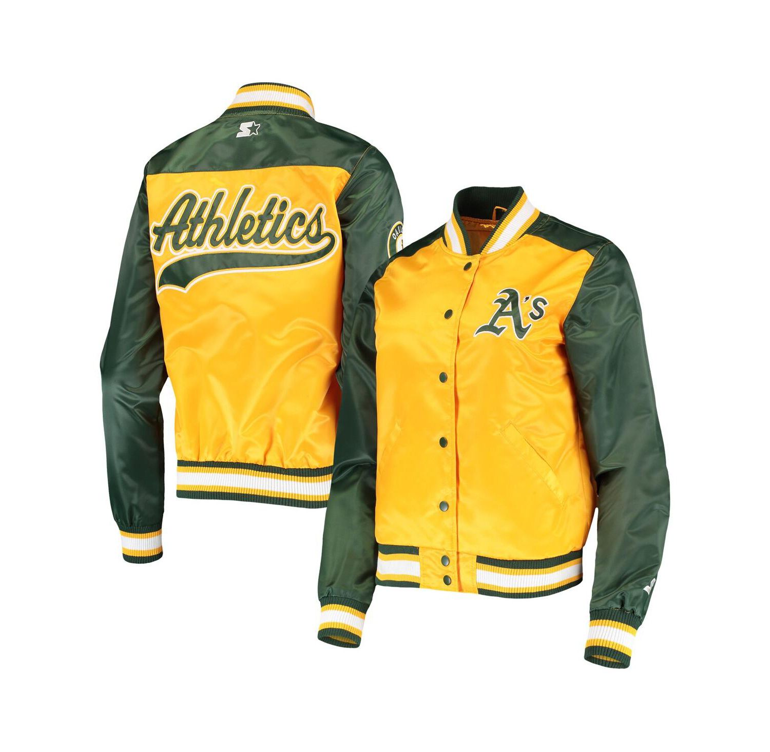 Women's Gold Oakland Athletics The Legend Full-Snap Jacket