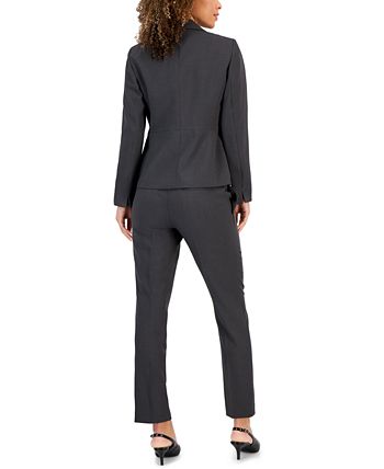 Le Suit Women's One-Button Slim-Fit Pantsuit, Regular and Petite Sizes ...