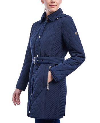 Michael Kors Women's Hooded Quilted Belted Jacket, Created for Macy's &  Reviews - Coats & Jackets - Women - Macy's