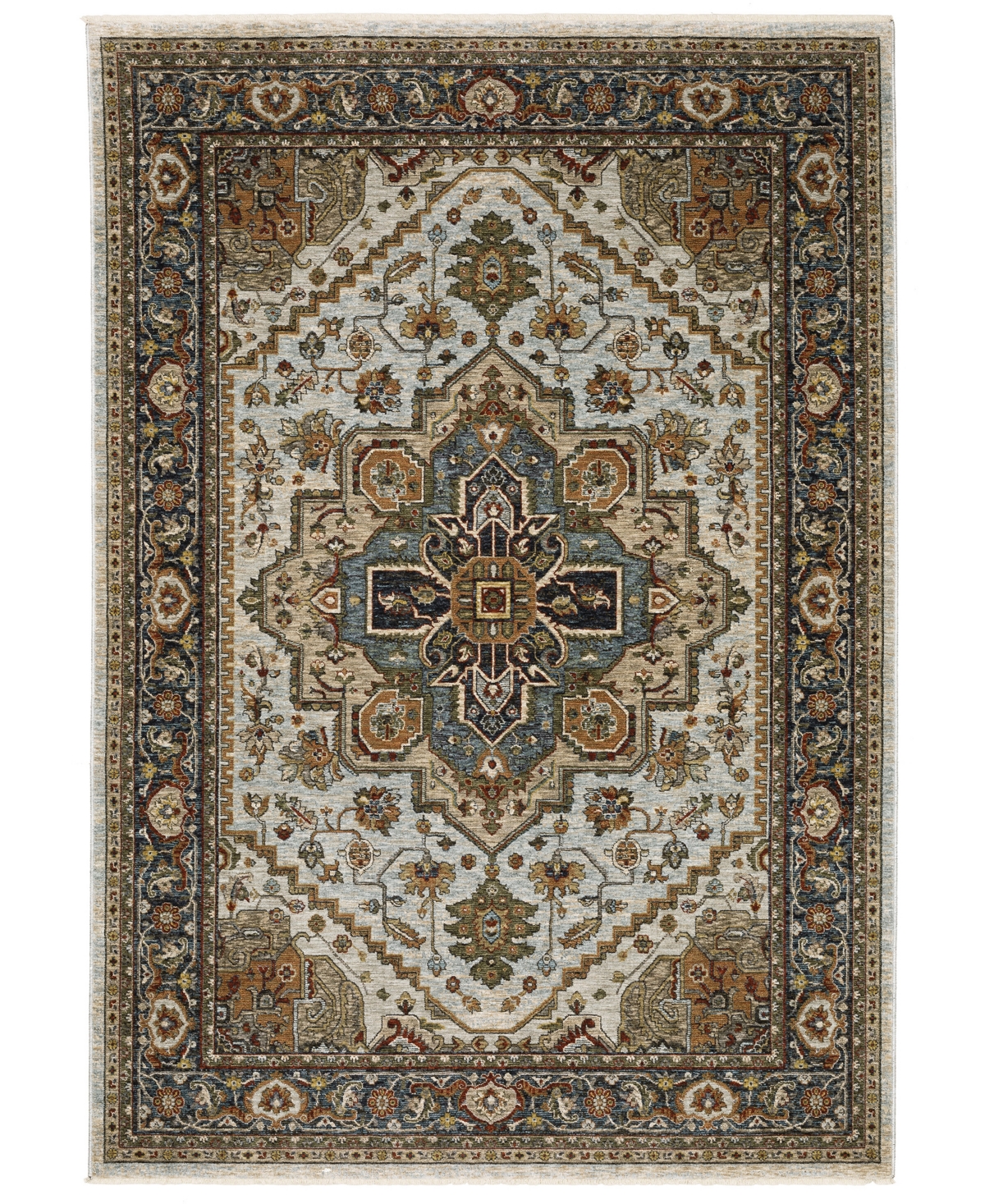 Jhb Design Aberdeen 1144w 3'3" X 5' Area Rug In Ivory,blue