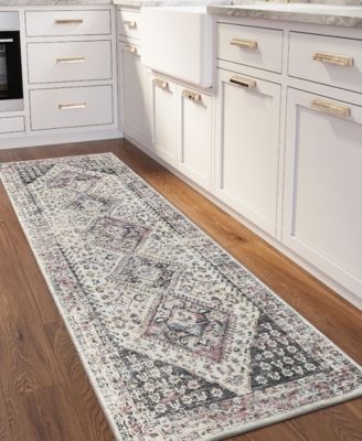 Jericho Washable JC9 2'6" x 8' Runner Area Rug