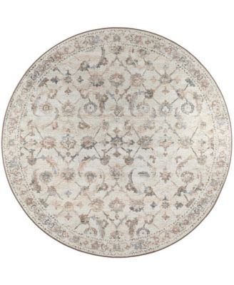 Jericho Washable JC4 4' x 4' Round Area Rug