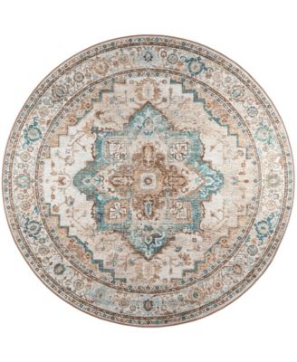 Jericho Washable JC2 6' x 6' Round Area Rug