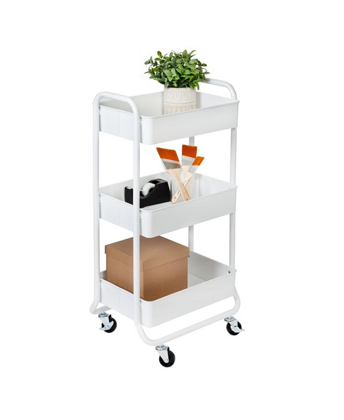 Honey Can Do 3 Tier Metal Rolling Cart Macy's