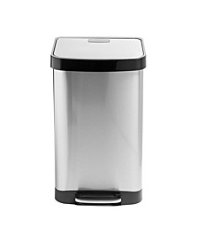 Large Stainless Steel Step Trash Can with Lid