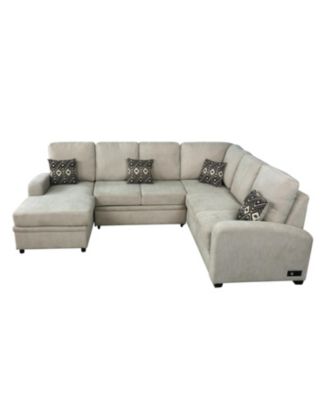 Mae Sectional Sofa with Power and USB Ports