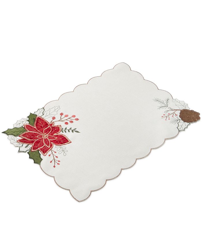 Elrene Poinsettia Cut Work Placemat Macy's