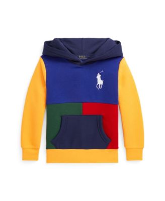 Polo Ralph Lauren Big Boys Big Pony Color-Blocked Fleece Hoodie