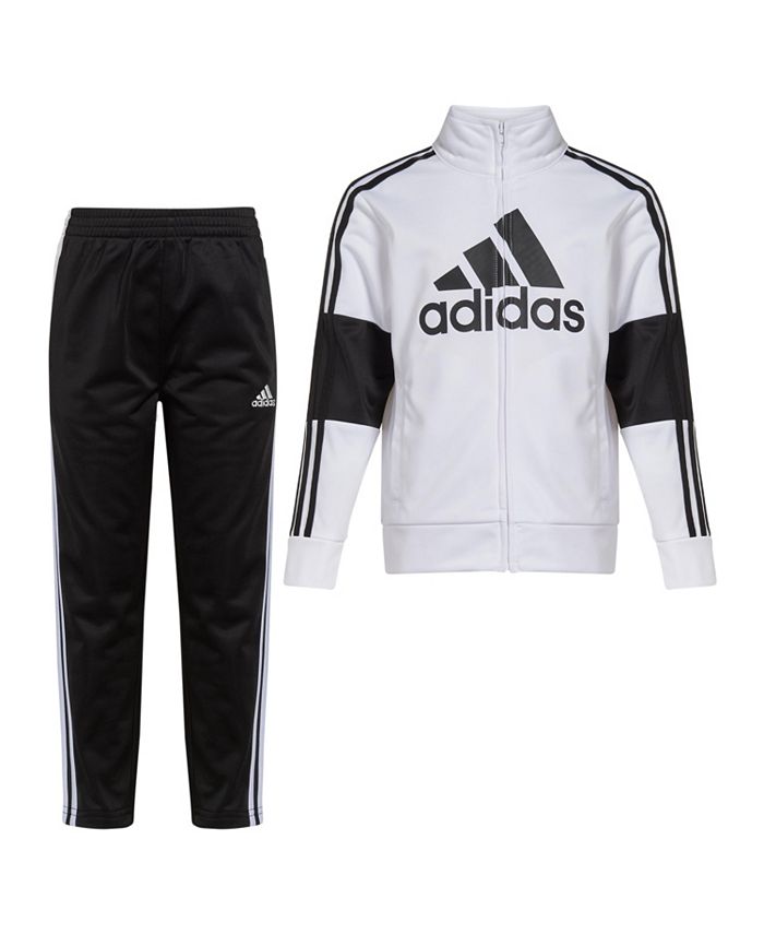 adidas Toddler Boys Long Sleeves 3Stripes Tricot Jacket and Track