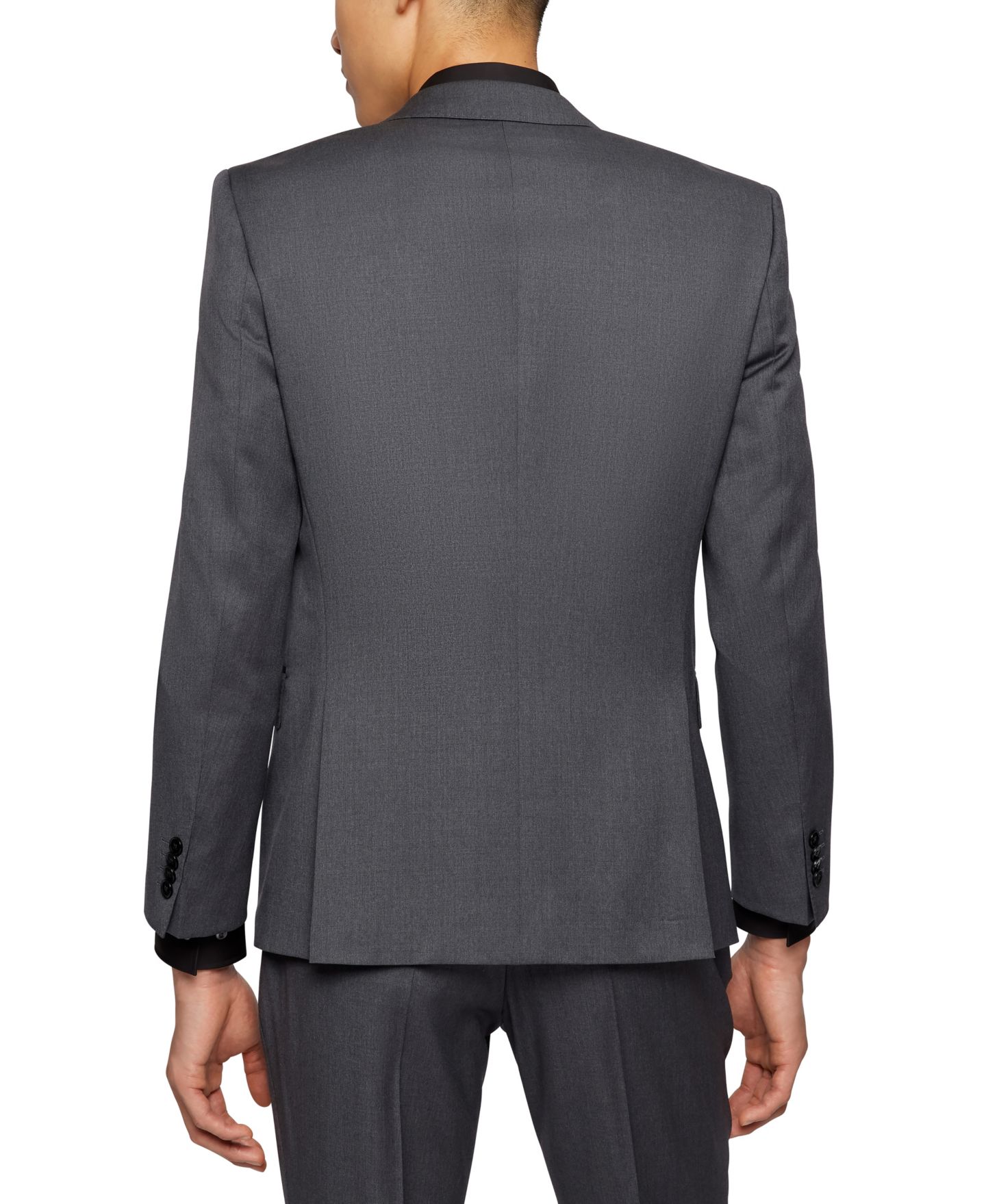 Мужской пиджак Hugo Boss Single-Breasted Suit, цвет: Тёмный серый — фото 2