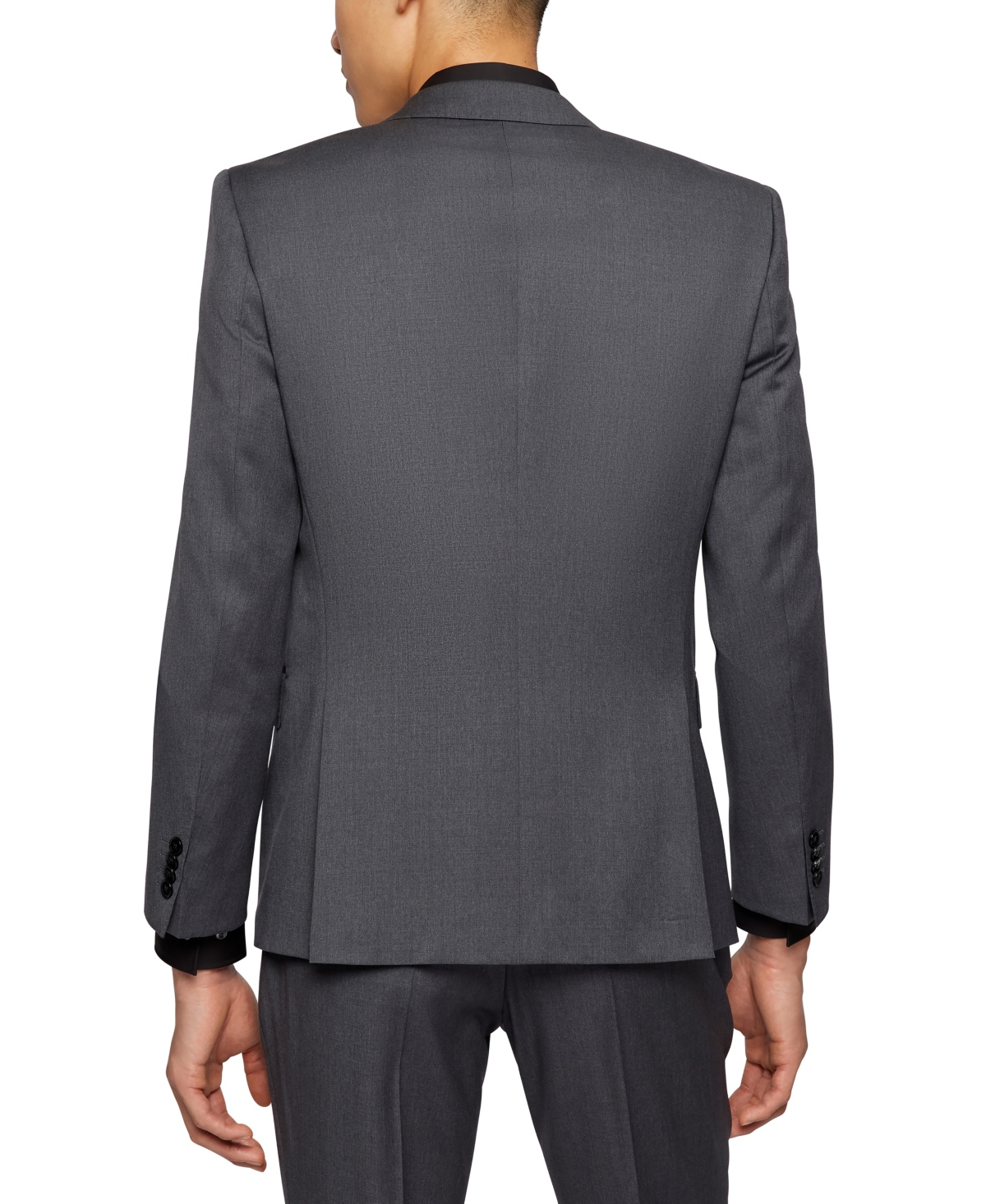 Shop Hugo Boss Boss Men's Single-breasted Jacket In Dark Gray