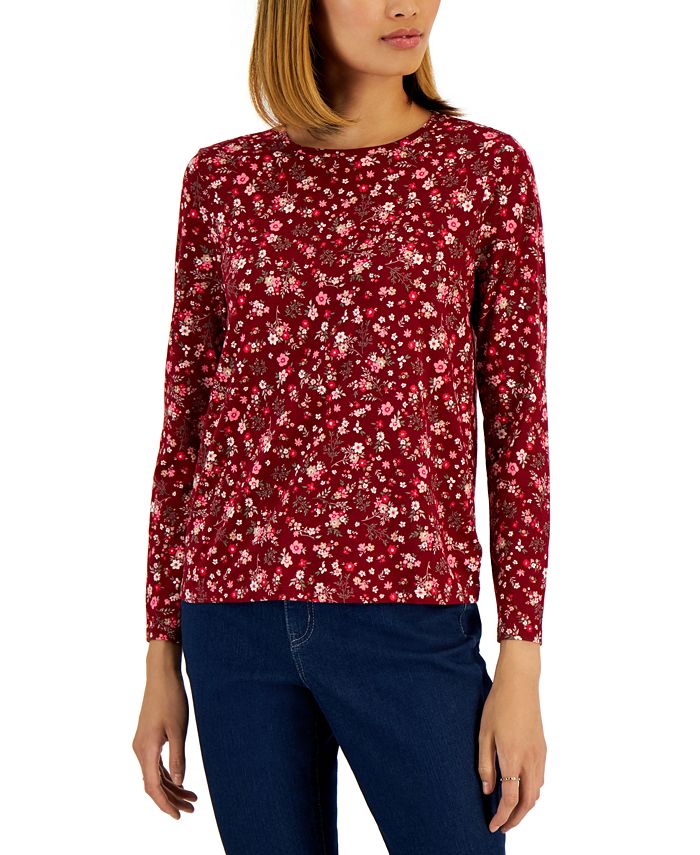 Macy's women's long sleeve shirts on sale