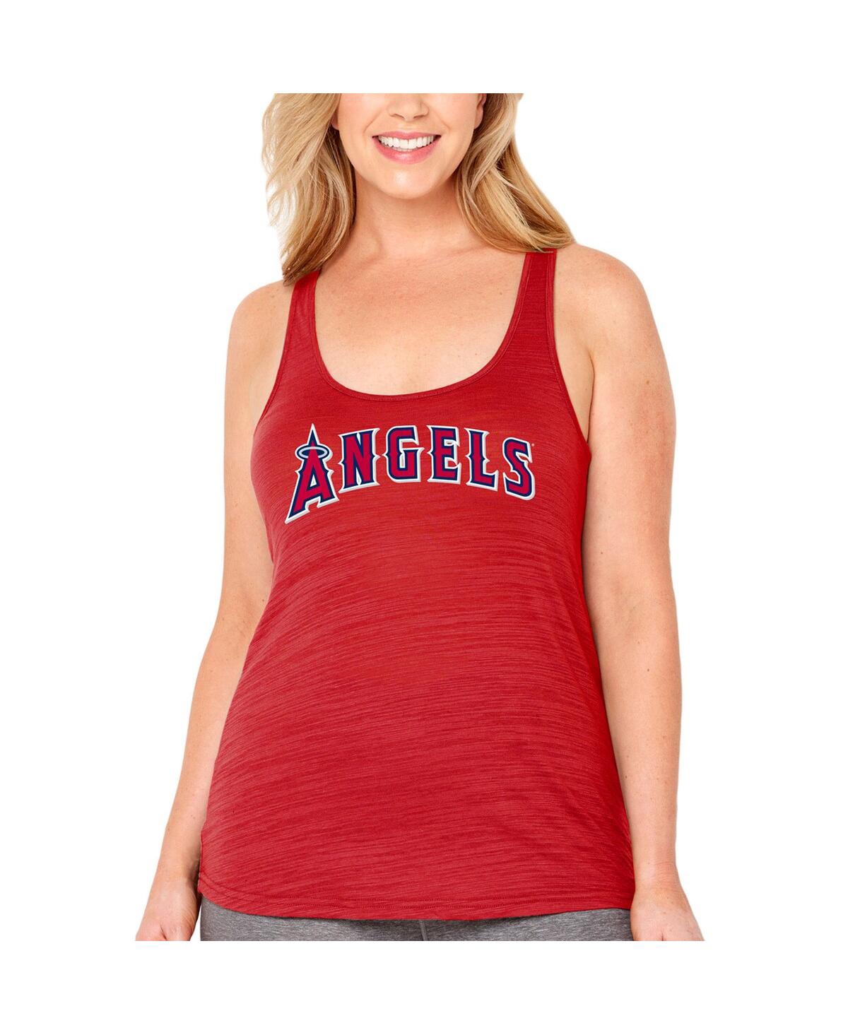 Women's Soft As A GrapeLos Angeles Angels Plus Size Swing for the Fences Racerback Tank Top - Red