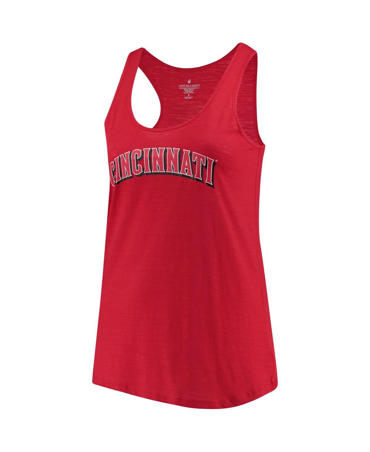 Women's Soft As A GrapeCincinnati Reds Plus Size Swing for the Fences Racerback Tank Top - Red