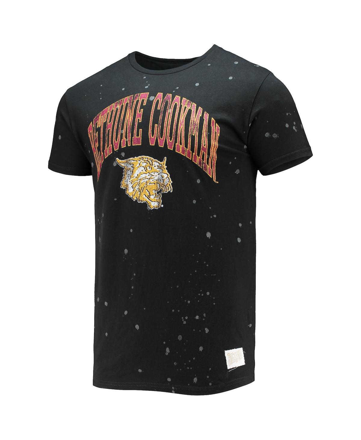 Shop Retro Brand Men's Original  Black Bethune-cookman Wildcats Bleach Splatter T-shirt