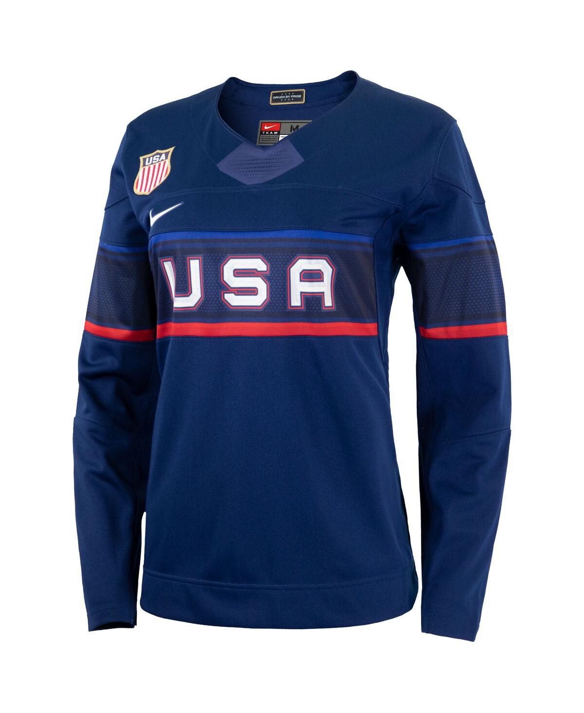 Women's NikeTeam Usa Hockey 2022 Winter Olympics Collection Jersey - Blue