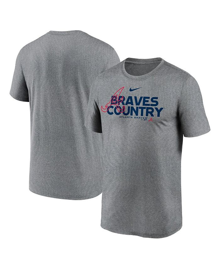 Nike Men's Heathered Charcoal Atlanta Braves Local Rep Legend Performance T- shirt - Macy's