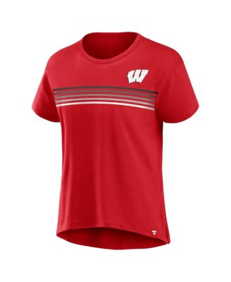 Women's Red Wisconsin Badgers Tie Breaker T-shirt