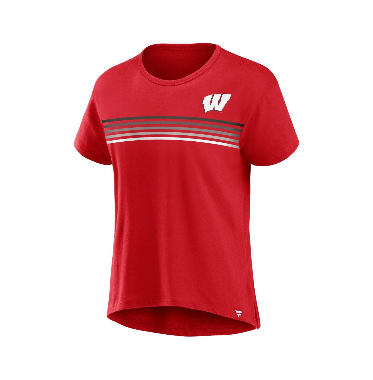 Женская футболка Fanatics Red Wisconsin Badgers Tie Breaker — фото 3
