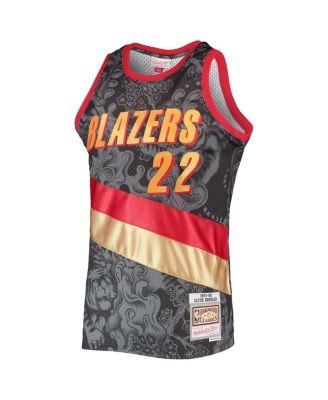 Men's Mitchell & Ness Clyde Drexler Black Portland Trail Blazers