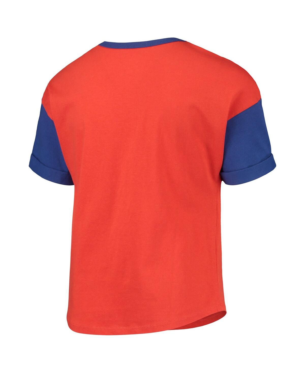 Shop Outerstuff Big Girls Orange New York Mets Bleachers T-shirt