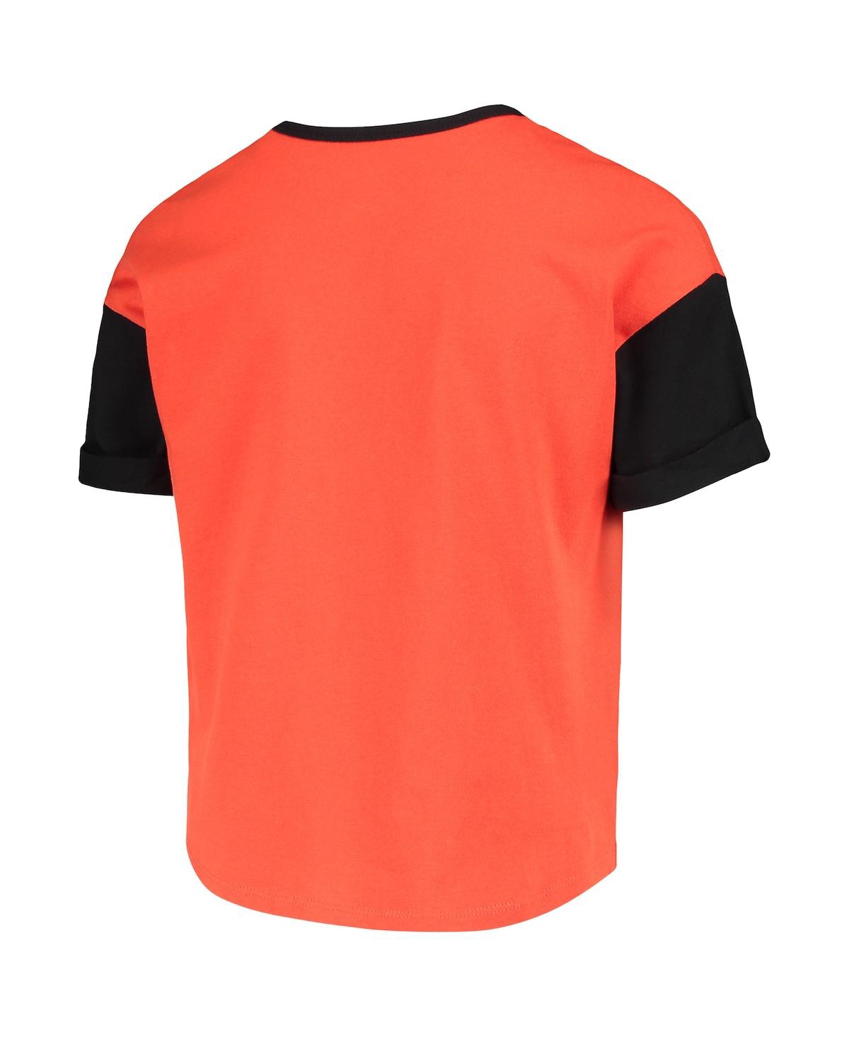 Shop Outerstuff Big Girls Orange San Francisco Giants Bleachers T-shirt