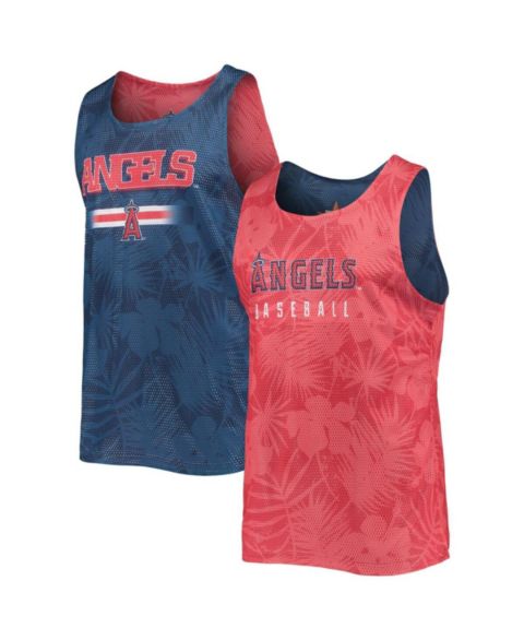 Мужской топ FOCO Red, Navy Los Angeles Angels Floral Reversible Mesh