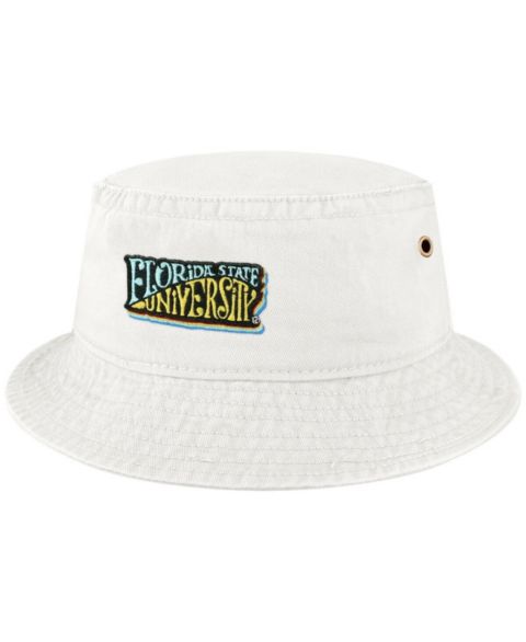 Мужская панама League Collegiate Wear White Florida State Seminoles Beach Club Color Waves Bucket Hat
