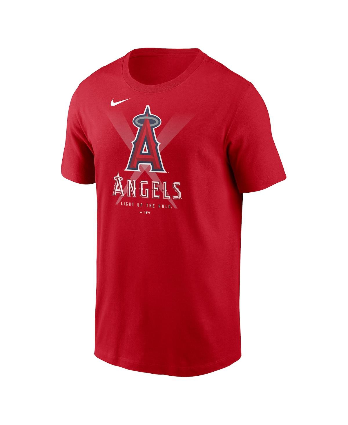 Shop Nike Men's  Red Los Angeles Angels Light Up The Halo Local Team T-shirt