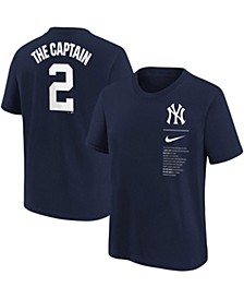 Youth Boys Derek Jeter Navy New York Yankees The Captain Logo T-shirt