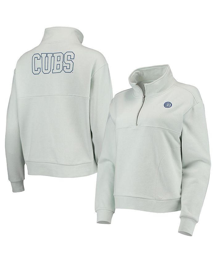 Buy the Mens Blue Long Sleeve 1/4 Zip Chicago Cubs Athletic Pullover Jacket  Size M