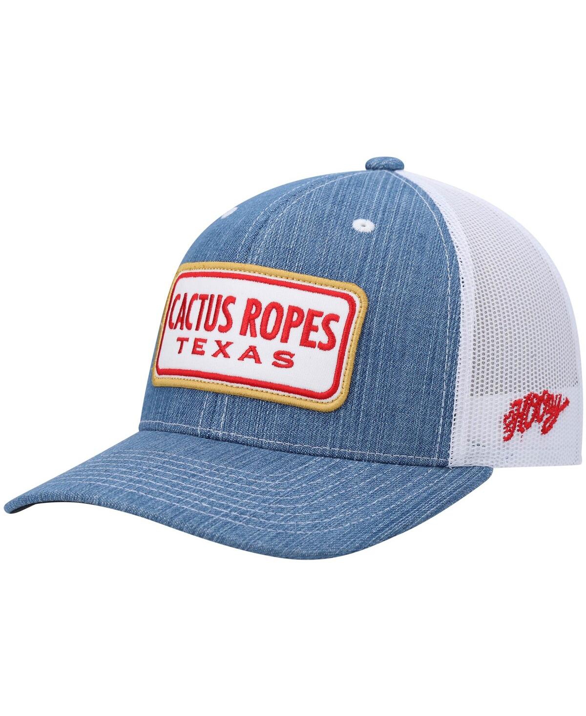 Men's Hooey Blue Cactus Ropes Snapback Hat - Blue