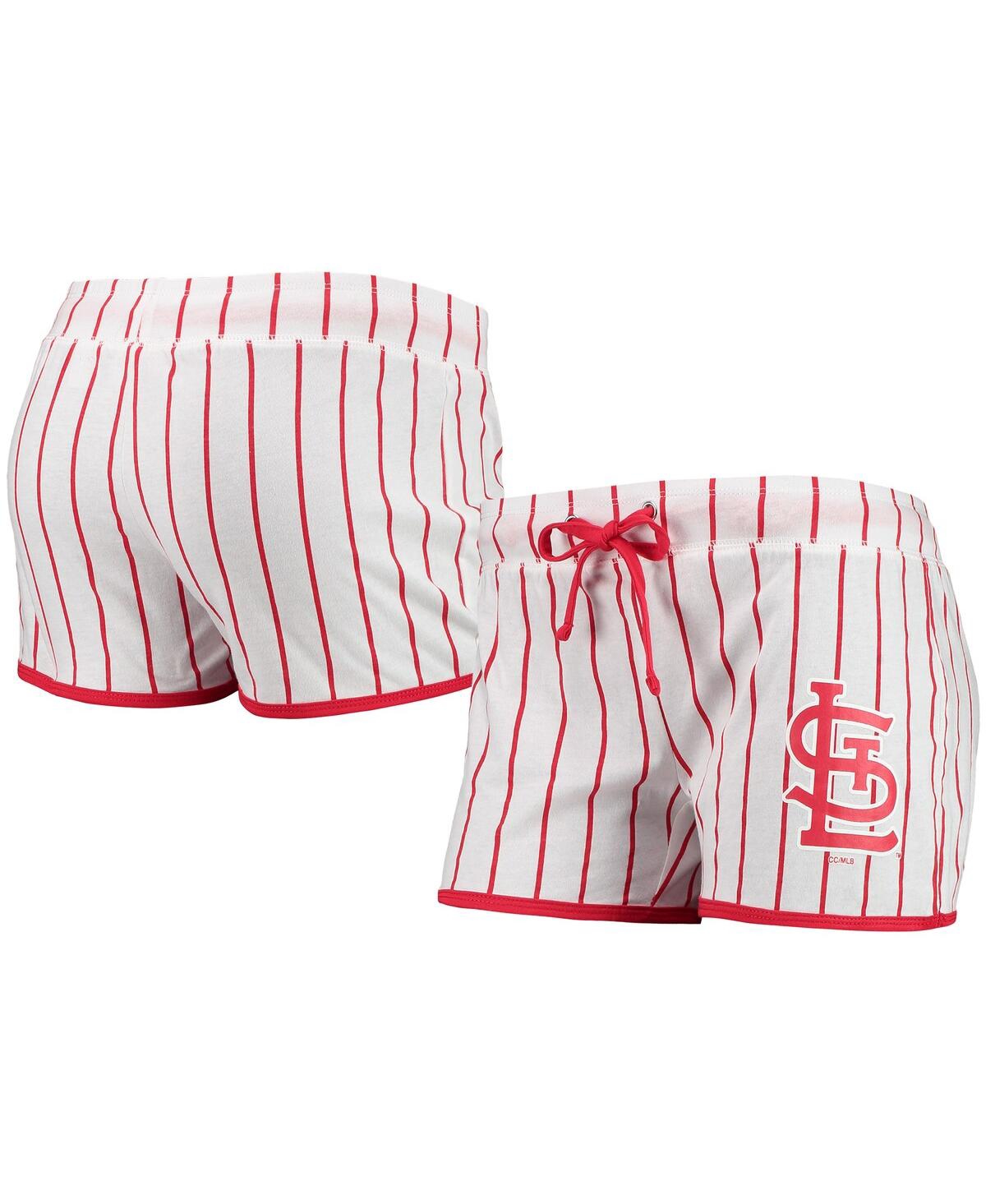 Women's Concepts SportSt. Louis Cardinals Vigor Pinstripe Sleep Shorts - White